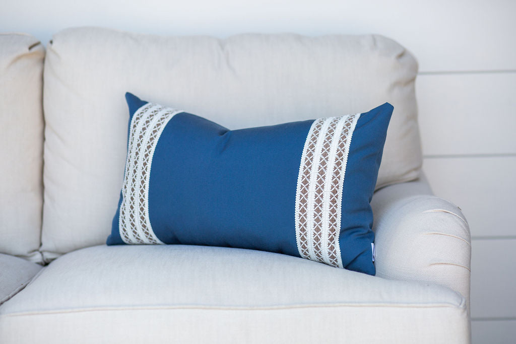 Spruce Canvas Outdoor Lumbar Pillow — Maggie Griffin at Home