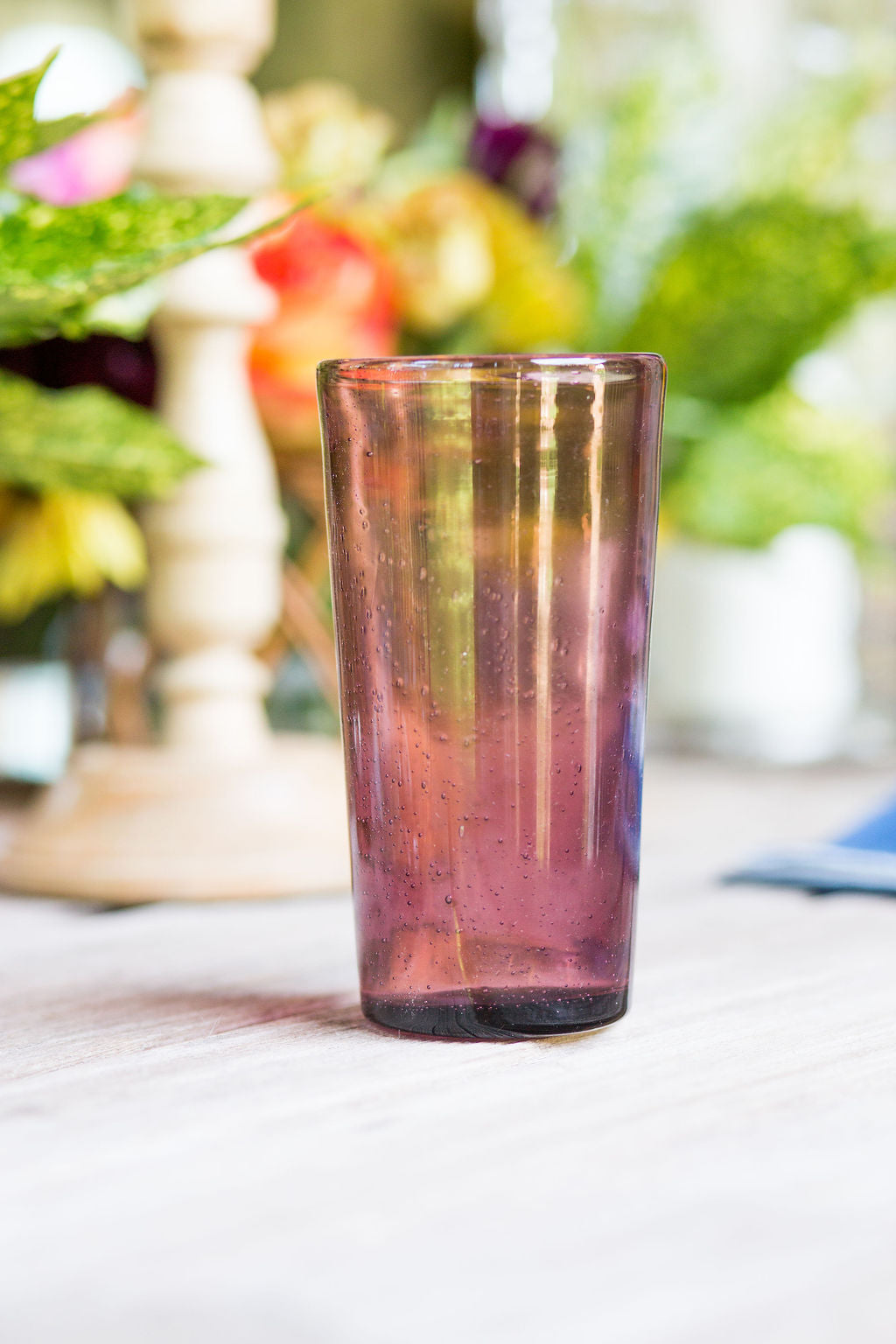 Amethyst Bubble Glass Highball — Maggie Griffin at Home