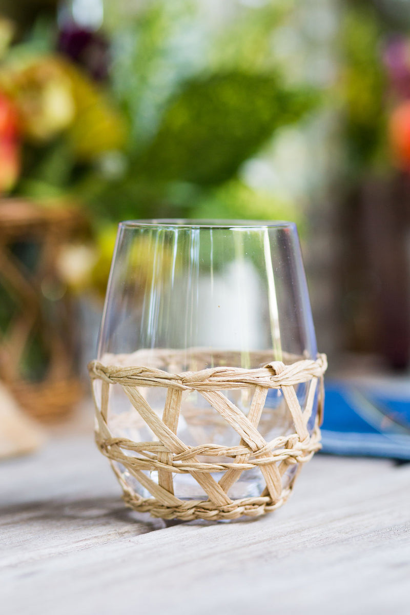 Lattice Stemless Wine Glass
